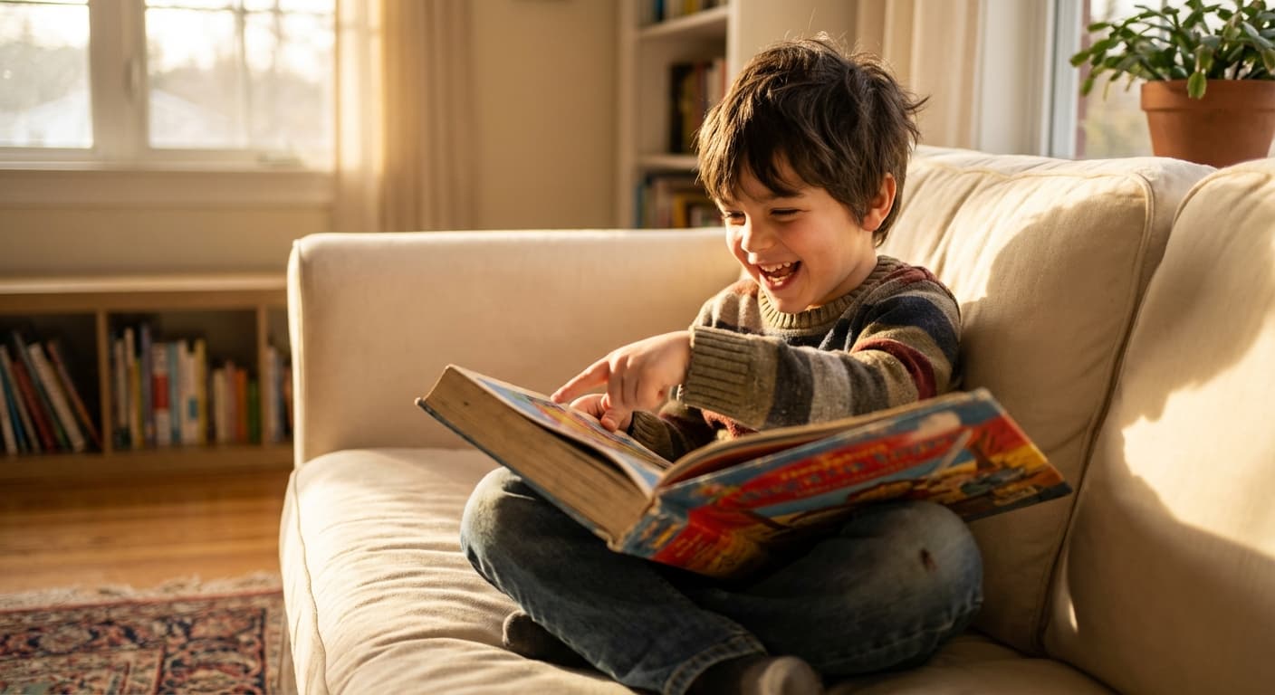 Child reading their personalised Spotli book